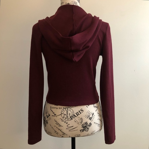 Fashion Nova Burgundy Hoodie - Picture 4 of 6